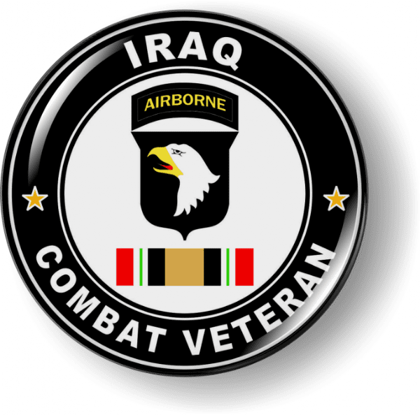 Iraq Combat Veteran 3D Emblem